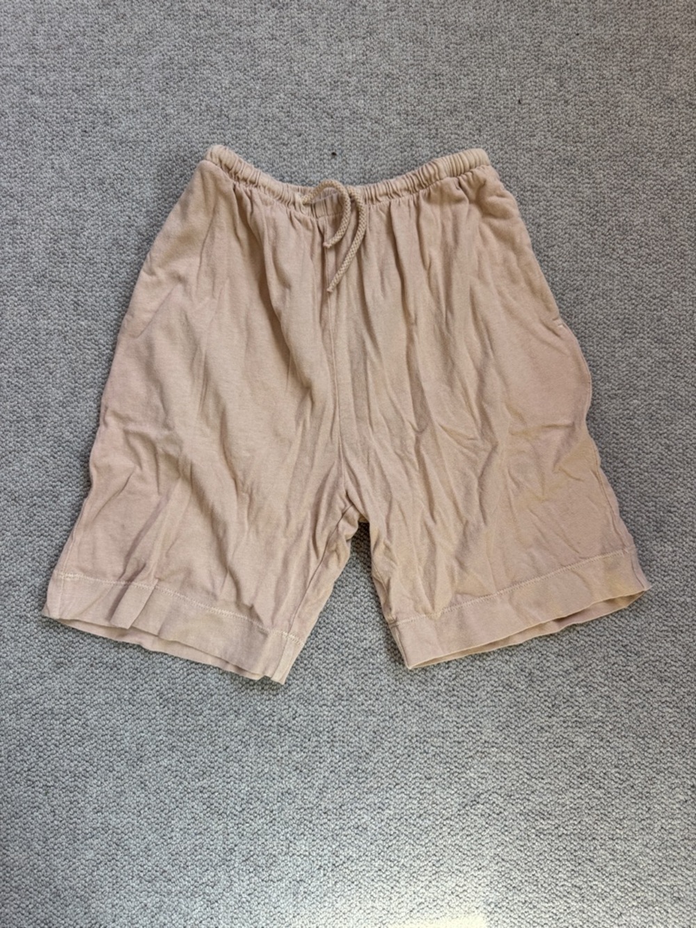 Kids Drawstring Casual Shorts in Light Beige
